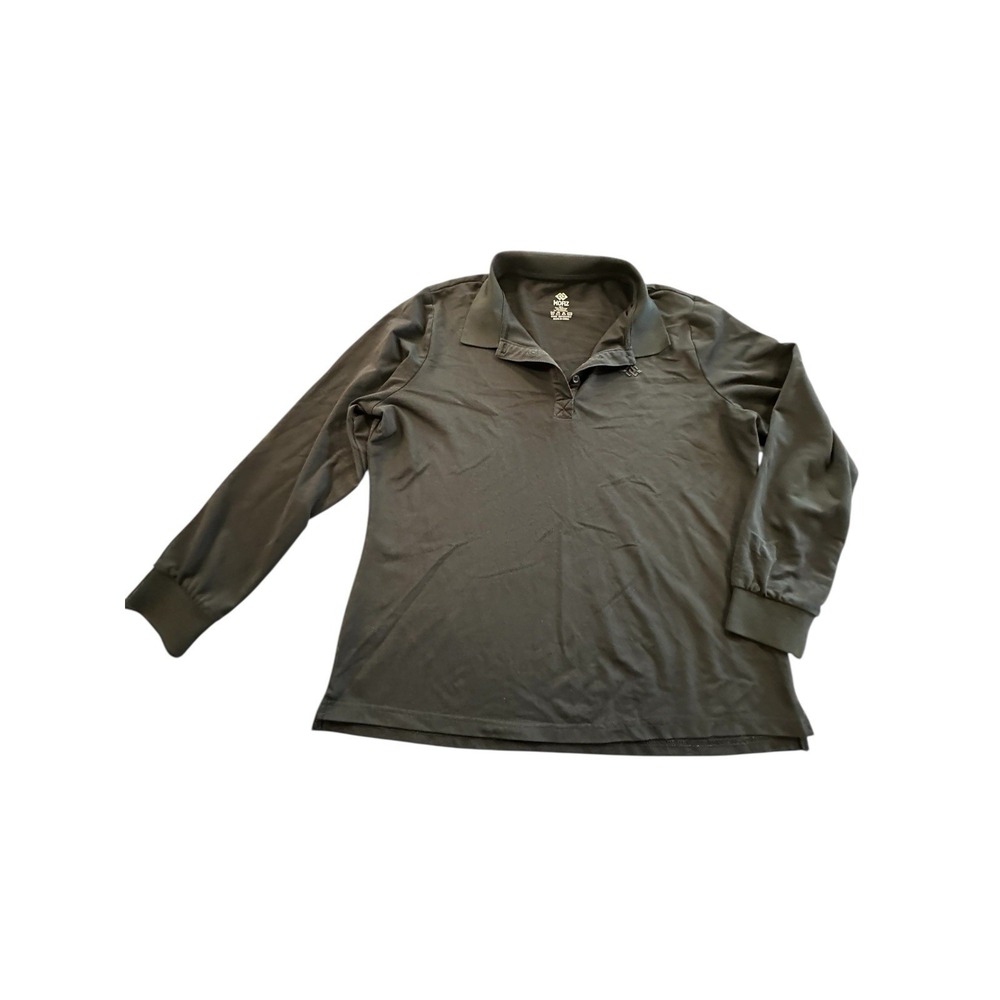 MoFiz Men's Golf Shirts Long Sleeve Black Sports Polo Shirts Athletic‎ Jersey L